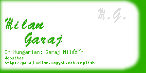 milan garaj business card